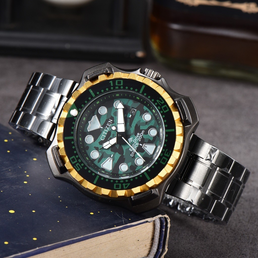 CITIZEN CITIZEN นาฬิกาสีสันสดใสใหม่การเคลื่อนไหวควอตซ์ Retro Casual นาฬิกาข้อมือนาฬิกาผู้ชาย