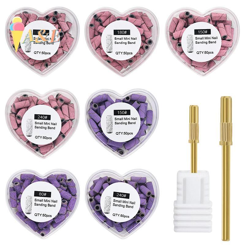 [QIMO] Nail Art Sanding Bands Gel Polish Remover อุปกรณ์เสริมเครื่องมือสําหรับเครื่องเล็บไฟฟ้าเจาะเล็บ Bits