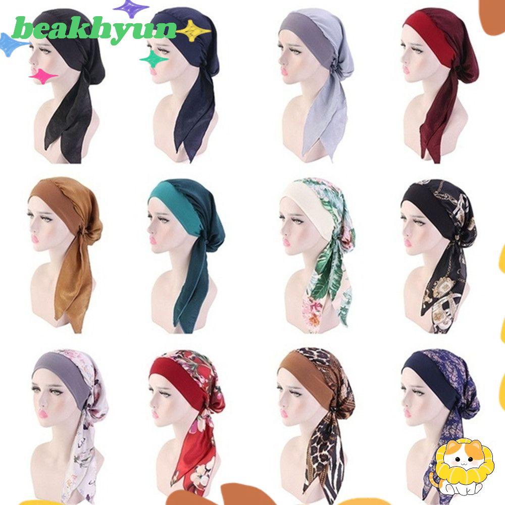 BYUN Cancer Head Scarf แฟชั่น Headwear Pre-Tied พิมพ์ Chemo Pirate Cap