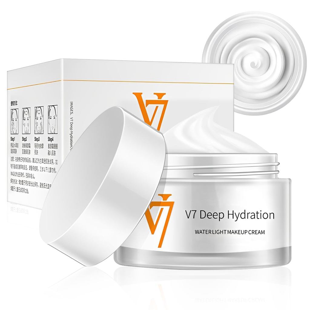 Rednow Moisturizing Cream,V7 Deep Hydration Waterlight Makeup Cream, V7 Korea Cream Face Moisturizer