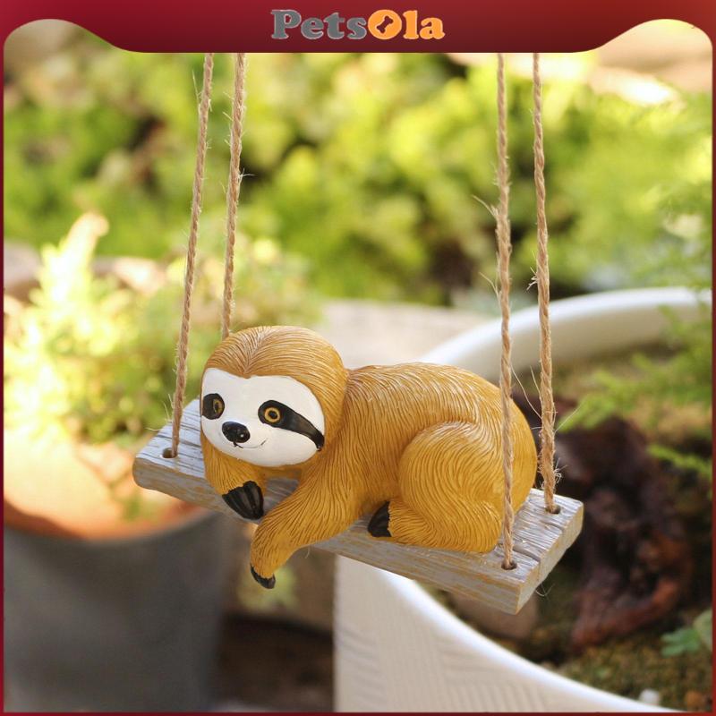 [สัตว์เลี้ยง] ประติมากรรมตกแต่ง Sloth, Handmade Sloth แขวนรูปปั้น,สวน Sloth ตุ๊กตาสําหรับรั้วสํานักง