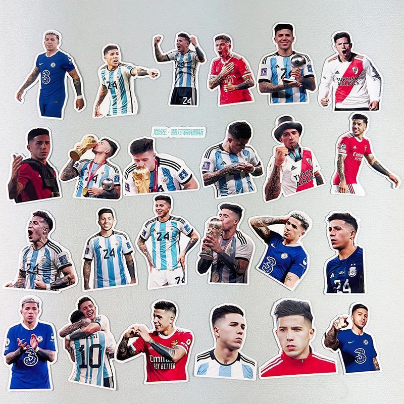 SANCHENGDN3949 สไตล์ใหม่ Enzo Fernandez HD สติกเกอร์ Argentina ฟุตบอล World Cup Merchanted สติกเกอร์