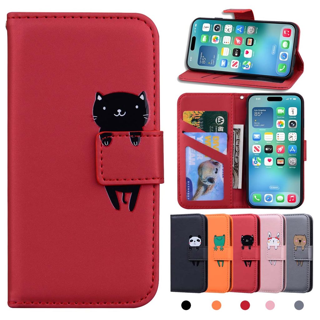 In stockการ์ตูนสัตว์เคสโทรศัพท์สําหรับXiaomi Redmi A4 A1 15C 14C 13C 12C 9C 9C 9T 9A 8A 7Aหนังกระเป๋