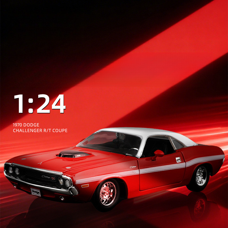 1: 24 Dodge 1970 Challenger จําลองรถรุ่นโลหะรถตกแต่งของเล่น