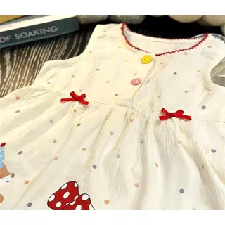 ชุดเดรสแขนกุดสำหรับเด็ก ใส่สบาย ระบายอากาศได้ดี🐙สินค้าพร้อมส่งจากไทย🌺