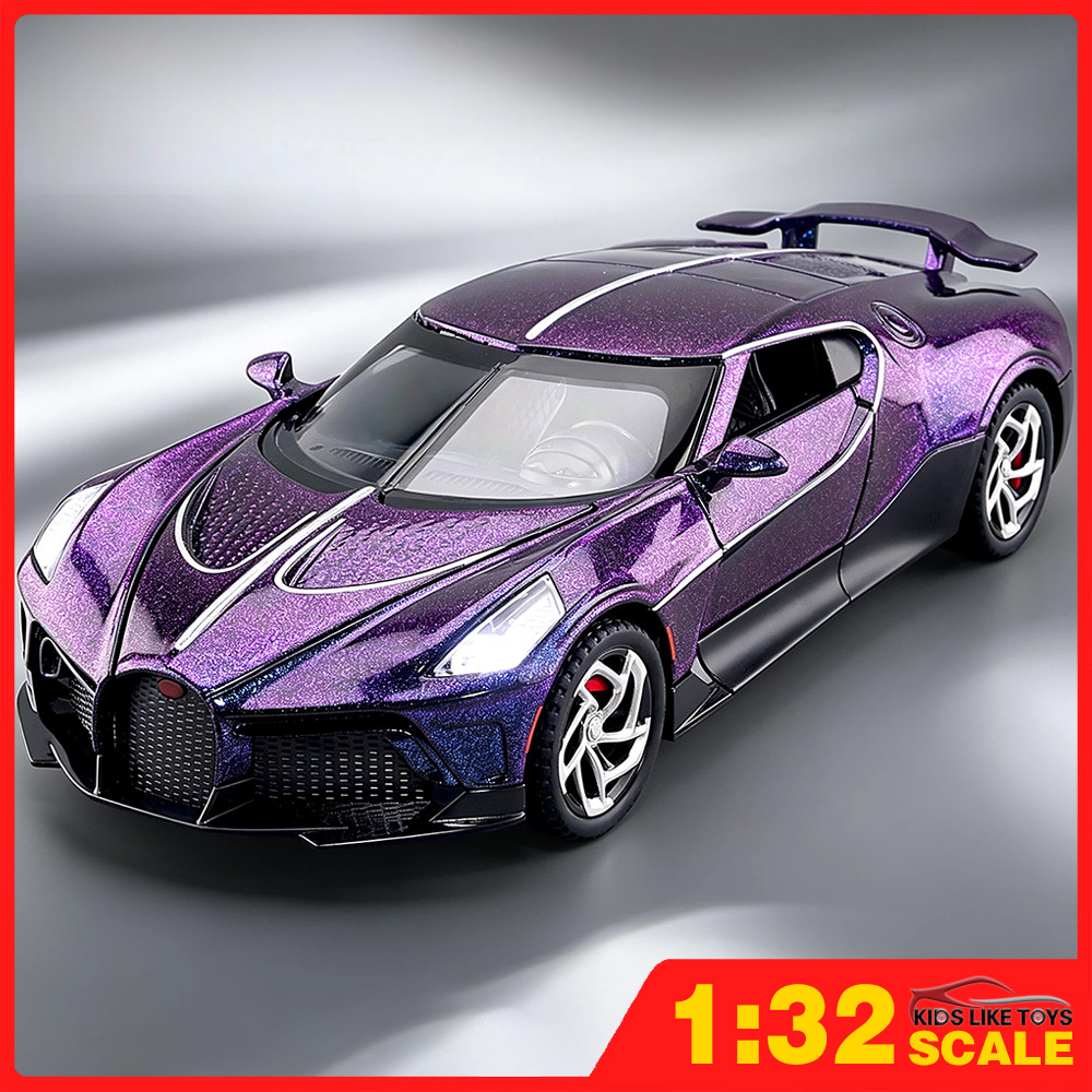 KLT 1:32 Bugatti La Voiture Noire Diecast รุ่นรถยนต์ของเล่นคอลเลกชันของขวัญสําหรับเด็กเด็กผู้หญิง