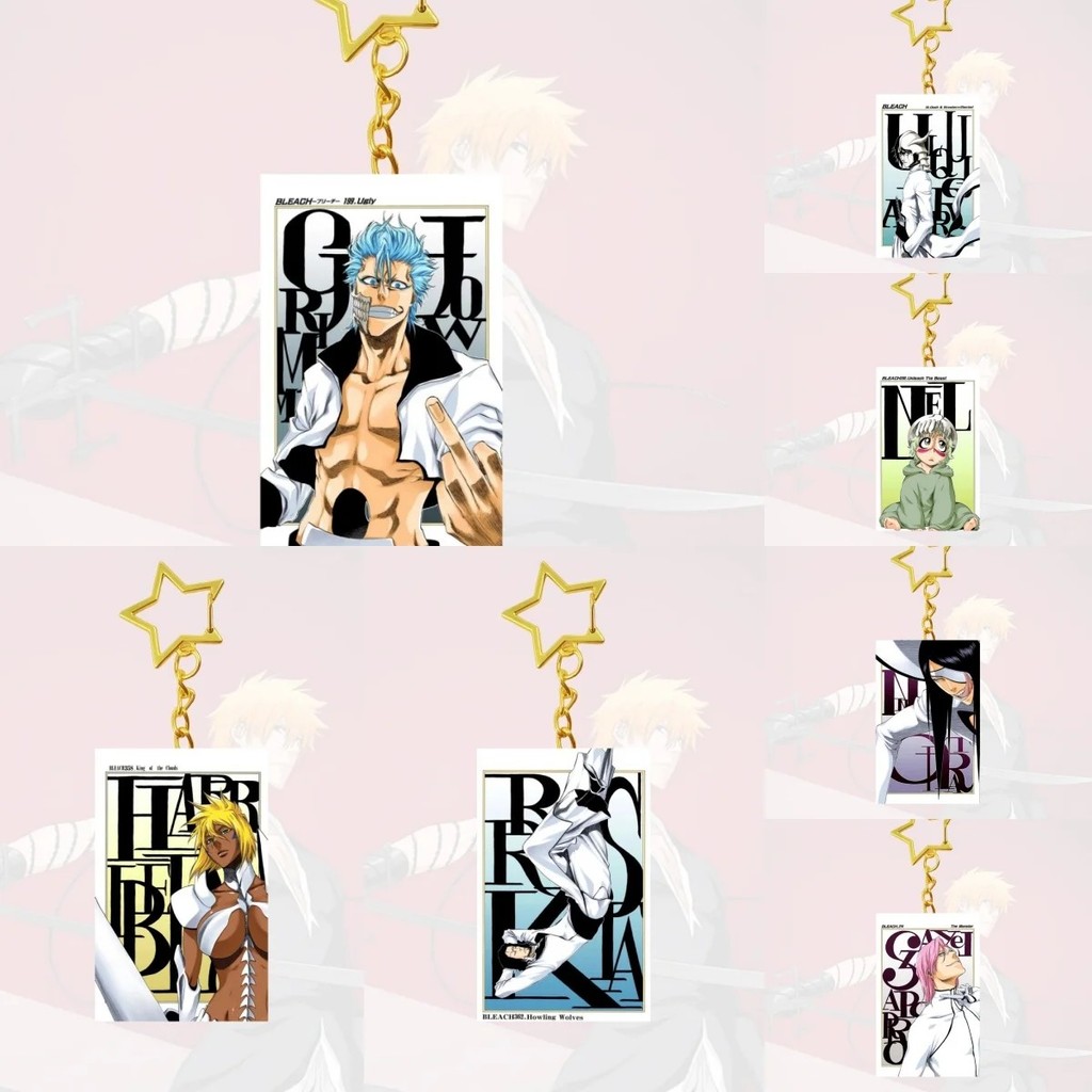 อะนิเมะพวงกุญแจ Bleach Messenger of Death อะคริลิค 6 ซม.โปร่งใส Mica พิมพ์ Rukia Orihime Yoruichi อุ