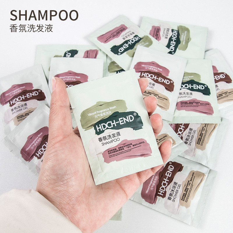 Ml Bagged Shampoo Body Wash Hotel Hotel Disposent Toiletries Sachets Shampoo Full Box F1