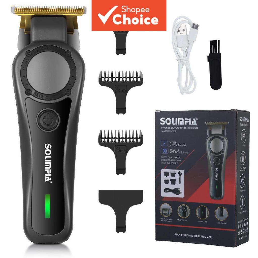 SOLIMPIA เครื่องตัดขนไร้สายสําหรับผู้ชาย – ปัตตาเลี่ยนเคราแบบชาร์จไฟได้, ชุดตัดผมและกรูมมิ่งใช้ในบ้าน