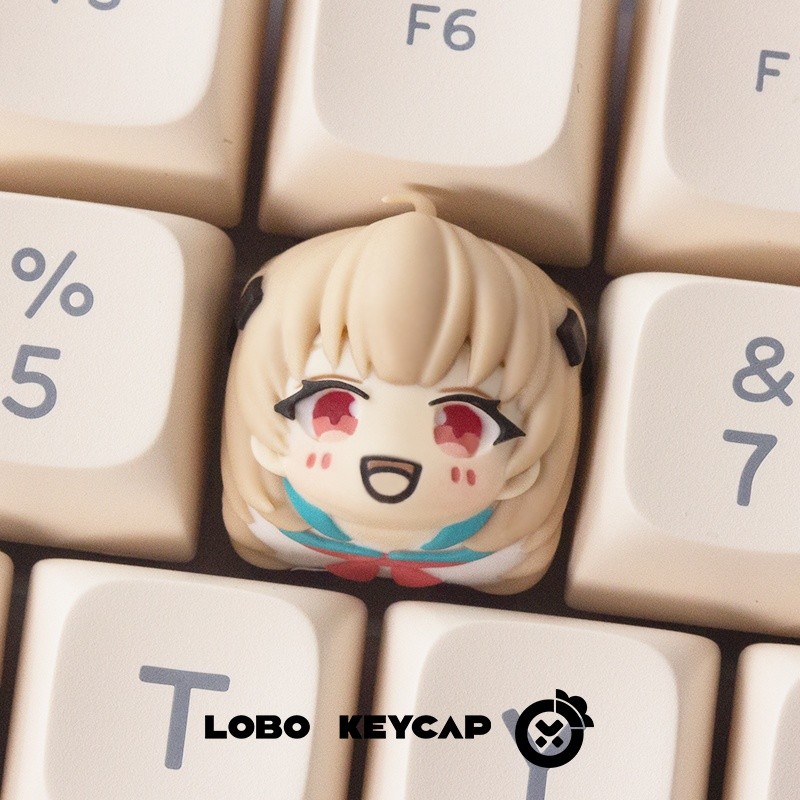 ATRI ATRI ออกแบบที่ไม่ซ้ํากันเรซิ่น j Keycap เวลาที่รักสองมิติ DIY ของขวัญคุณภาพสูงปุ่มกดพรีเมี่ยม