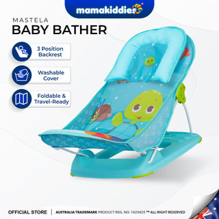 Mastela Deluxe Baby Bath Tub Folding Design With Shower Chair And Anti Slip Base