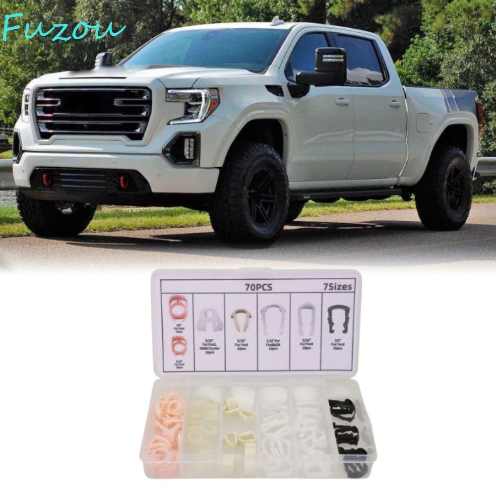 FUZOU Fuel Line Retainer Clip Kit, พลาสติกคลิปพลาสติก Fuel Line Retainer Clip Assortment, Universal 