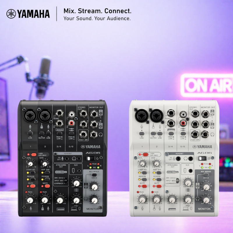 YAMAHA Live Streaming Mixer USB Audio Mixing Console