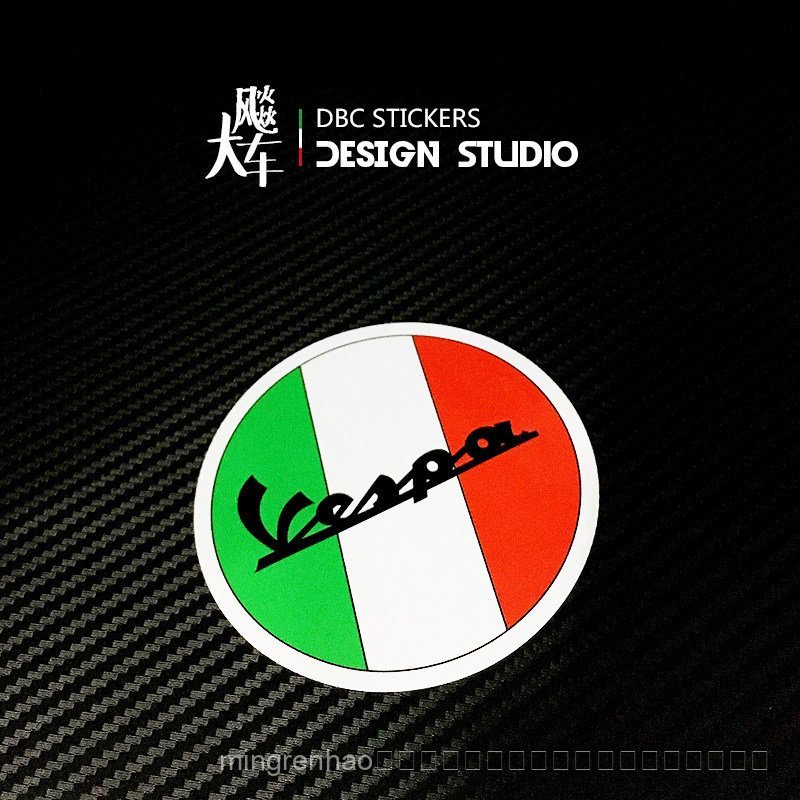 สินค้าใหม่ หมวกกันน็อคสติ๊กเกอร์ภาพทางกายภาพของ Vespa Italian
