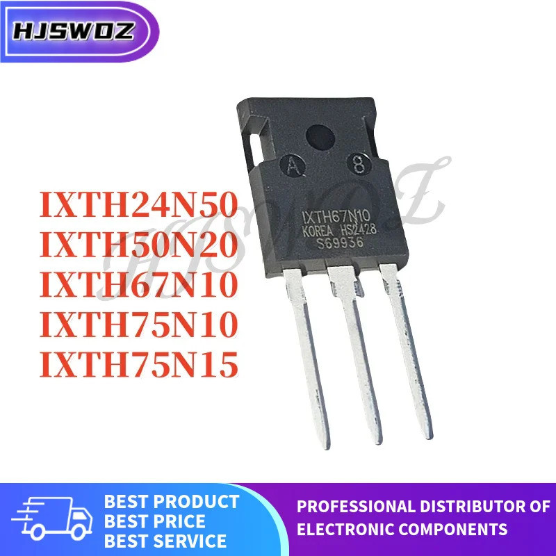 5PCs ใหม่ IXTH75N10 IXTH50N20 IXTH67N10 IXTH75N15 IXTH24N50 TO-247 ทรานซิสเตอร์ mos ชิป ic K1EF