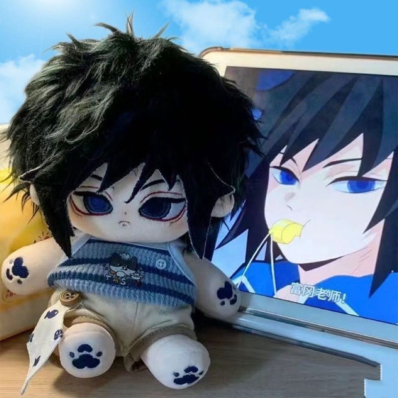 【พร้อมส่ง】demon slayer figure plush doll plushie Demon Slayer Tomioka Giyuu ตุ๊กตาผ้าฝ้าย 20 ซม. ภาพ