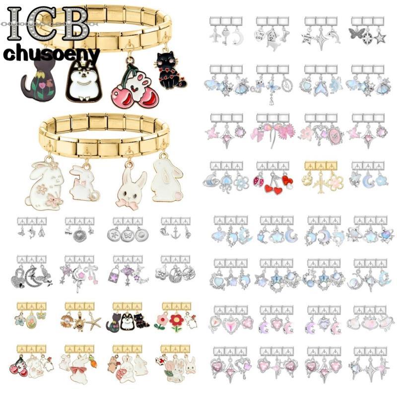 จี้การ์ตูนอิตาเลียน 3PCS สำหรับสร้อยข้อมือสแตนเลส DIY เพิ่มลุคของคุณให้น่าสนใจและสวยงาม