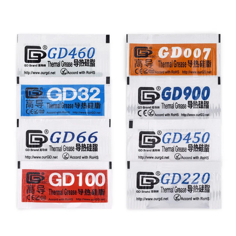 50pcs Thermal Conductive Grease Paste ซิลิโคนพลาสเตอร์ความร้อน Sink Compound สําหรับคอมพิวเตอร์ Cpu 