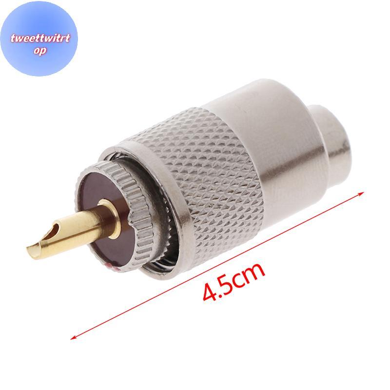 DOUSUN 1PCS UHF PL259 ชายปลั๊กตรง Solder Connector อะแดปเตอร์สําหรับ RG8U RG58-3 TH