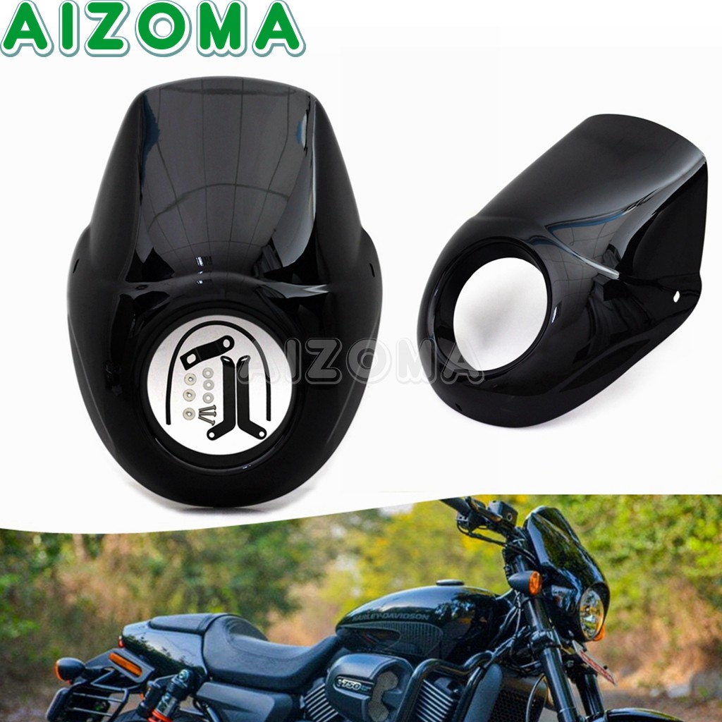 AL Black MALorcycles ABS Headlight Fairing Kit For Harley Street 500 750 Street Rod XG750A XG750 XG5