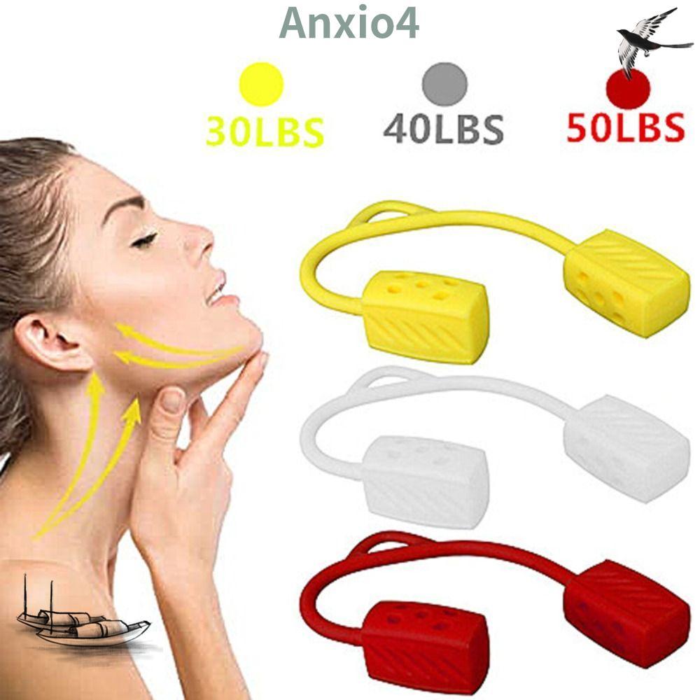 ANXIO4 คอ Toning,อัพเกรดเกรดอาหารซิลิกาเจล Jaw Exerciser, 30/40/50lbs Jawline Exerciser Double Chin 
