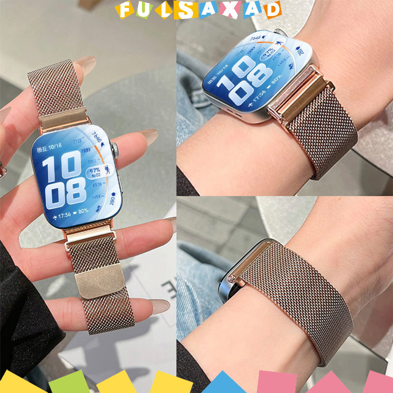Milanese Loop สําหรับ for Huawei Watch Fit 5 4 3 / 5 Pro สายรัดแม่เหล็กสายรัดข้อมือสายรัดข้อมืออุปกรณ์เสริม