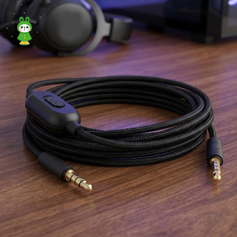สายเสริมสําหรับ Logitech G Pro X G233 G433 200 ซม.ไนลอนถักสายสัญญาณเสียงเปลี่ยนหมุน