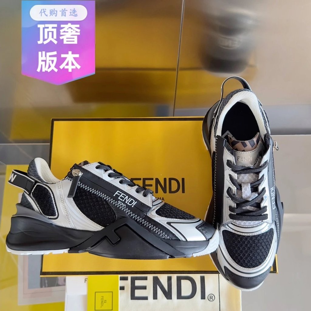 รองเท้าผ้าใบ Fendi Classic Flow Series สำหรับใส่วิ่งและลำลอง