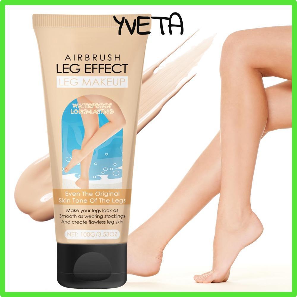 YVETA Body Tanning Cream, Even Skin Tone Anti-Transfer Leg Makeup, Waterproof Long Lasting Leg Darke