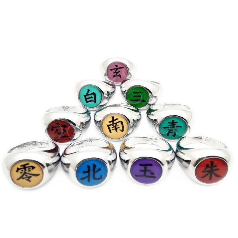 火影忍者戒指cosplay戒指指环晓组织宇智波鼬朱戒指珍藏版指套Naruto peripheral ring Xiao organization Uchiha Itachi COS ring anim