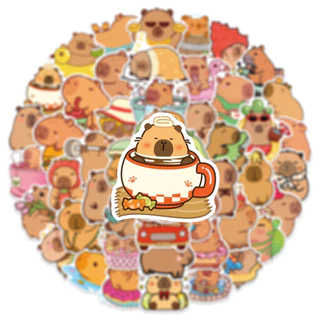 ❉ สติ๊กเกอร์ Q Capybara Series 01 ❉ 60 ชิ้น/เซ็ตแฟชั่น DIY สติ๊กเกอร์กันน้ํา Doodle สติ๊กเกอร์