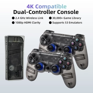 GS5 Mini Dual Controller เกมไร้สายรองรับ 52 Emulators 30,000 + เกมคลาสสิก 4K 3D