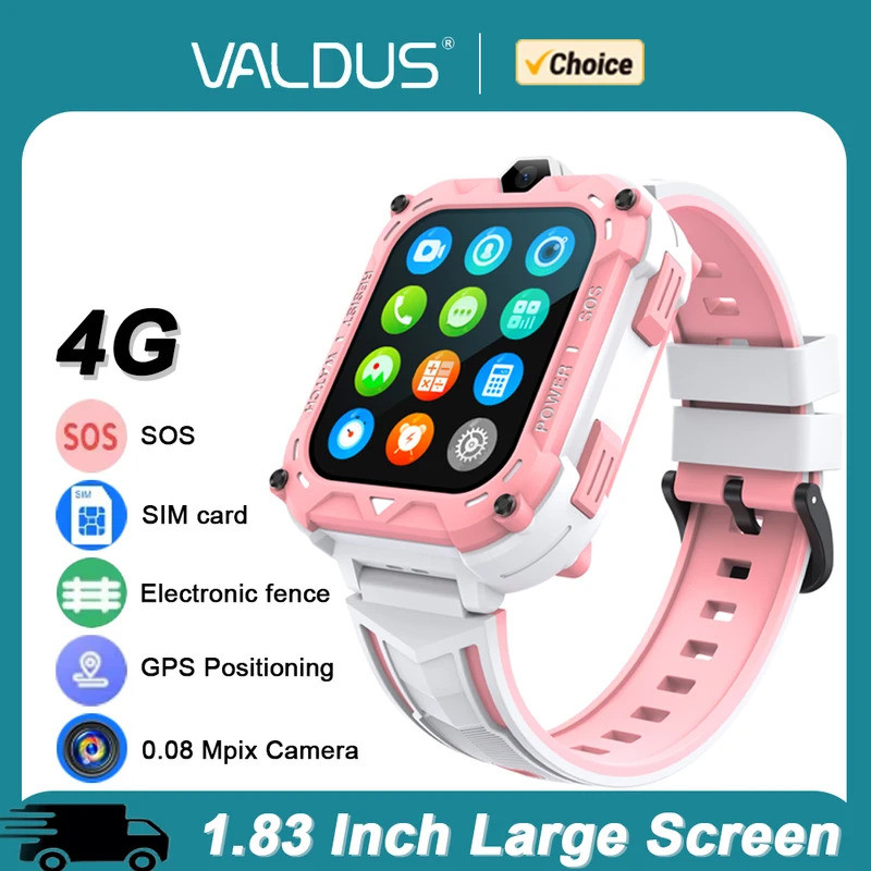 VALDUS VK39 4G เด็ก Smartwatch GPS SOS Video Call WIFI ซิมการ์ด 0.08Mpix กล้องหน้าจอขนาดใหญ่ 2025 ให