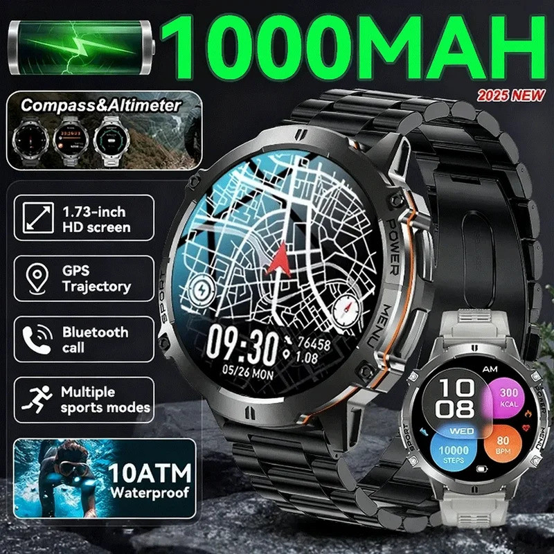 2026 Original TANK X3 Ultra GPS สมาร์ทนาฬิกาผู้ชาย 10ATM กันน้ํา Smartwatch HD AMOLED 1000mAh ฟิตเนส