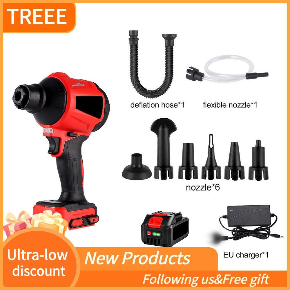 Treee Treee 21V เครื่องเป่าลมไร้สาย 2-in-1 เครื่องดูดฝุ่นมือถือ 80000RPM มอเตอร์ไร้แปรงถ่านความเร็วส