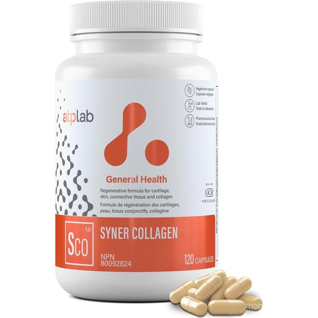 ATP LAB - Syner Collagen 120 แคปซูล - แคปซูลอาหารเสริมคอลลาเจน - สุขภาพร่วม - อาหารเสริมบรรเทาอาการป