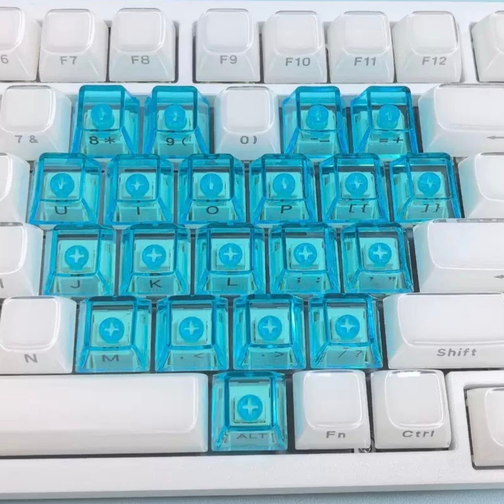 keycap ใส keycap Made68 หัวใจโปร่งใส Keycap Original โรงงานความสูงตัวอักษรด้านข้างแกะสลัก PC แกนแม่เ