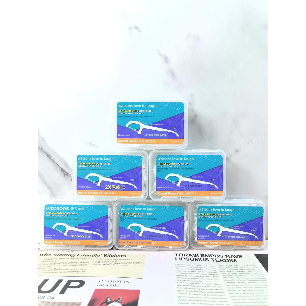 dental floss ไหมขัดฟัน Watsons Deep Clean High Tension ไหมขัดฟันสําหรับครอบครัวแบบพกพา