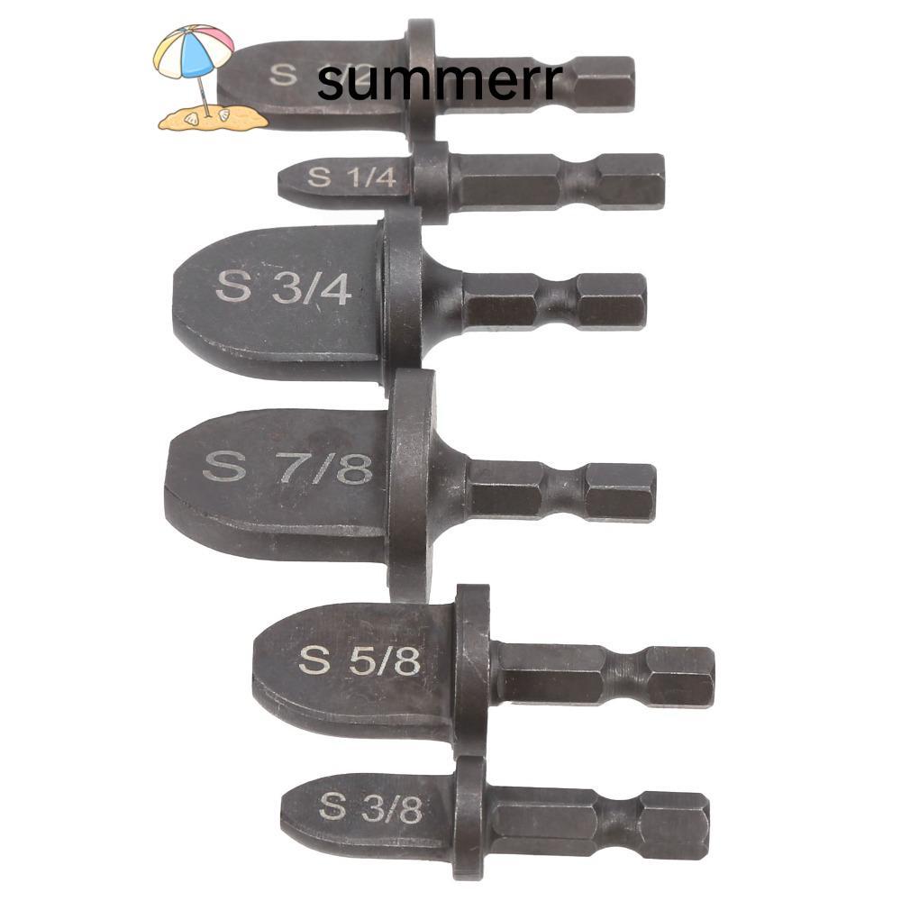 SUMMERR 6 ชิ้น HVAC Swaging เครื่องมือ, 1/4 "ถึง 7/8 "Bits ท่อทองแดงอ่อนท่อทองแดง Expander, 1/4 นิ้ว
