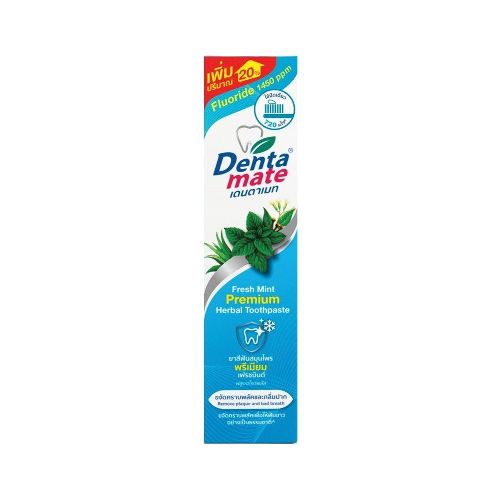 [สินค้าส่งด่วน] เดนตาเมทยาสีฟันสมุนไพรเฟรชมิ้นท์100 กรัม DENTAMATE TOOTHPASTE FRESH MINT 100G