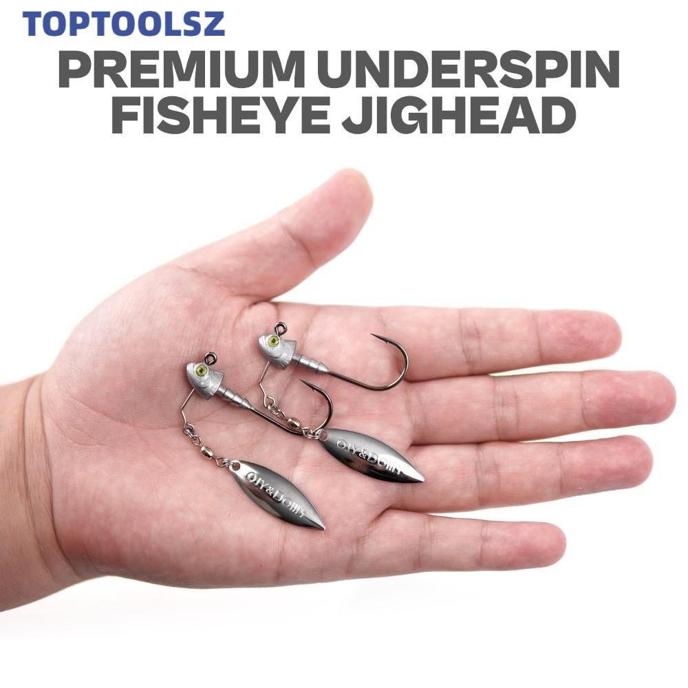 TOPTOOLS Swimbait Hooks 5g/7g/10g/14g Extra Wide Gap Weedless น้ําหนักโลหะใบมีดหัวตะกั่ว Pike ตกปลา