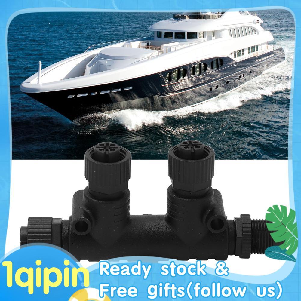 1qipin.th Keenso NMEA 2000 Tee Terminator 2 พอร์ต M12 ด้าย 5 ขา IP67 พร้อมวัสดุ ABS สำหรับ Lowrance 