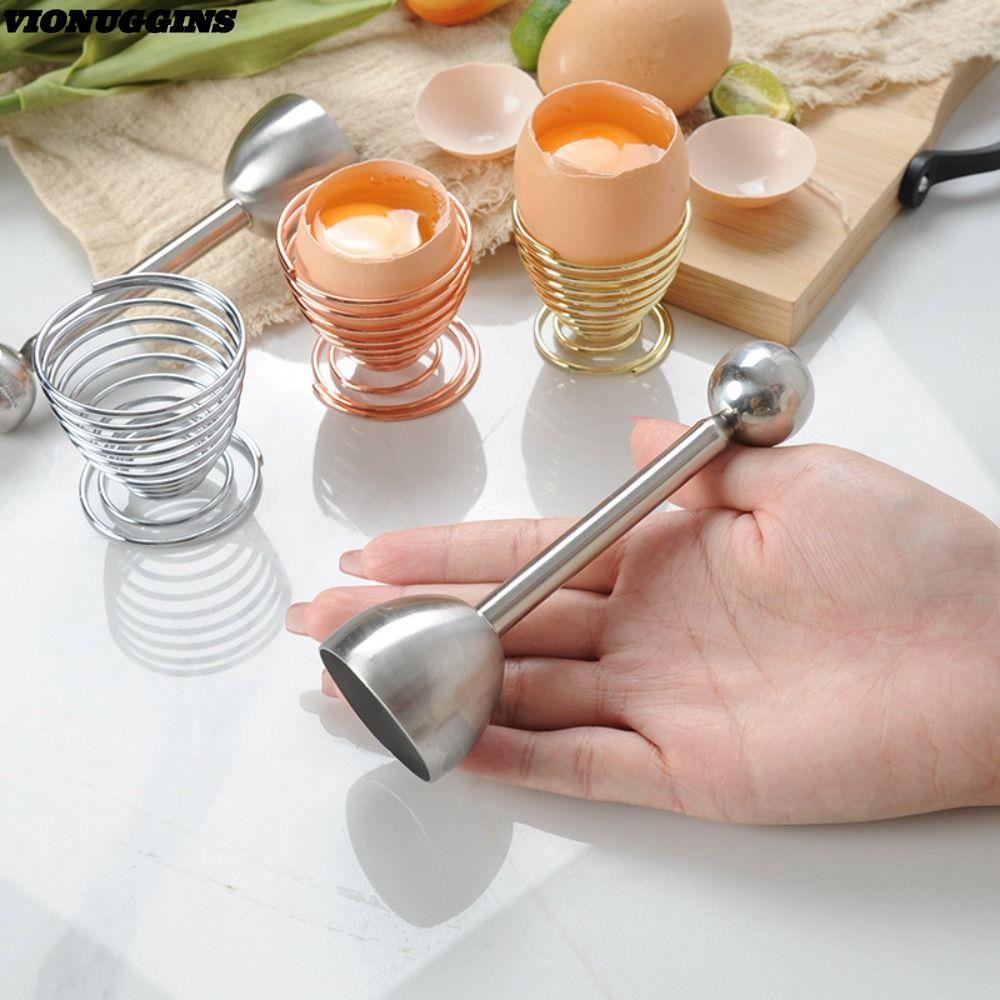 VIONUGGINS Egg Shell Opener Egg-Knocker Egg Stand เครื่องมือทําอาหารฤดูใบไม้ผลิประเภทไข่เปิด