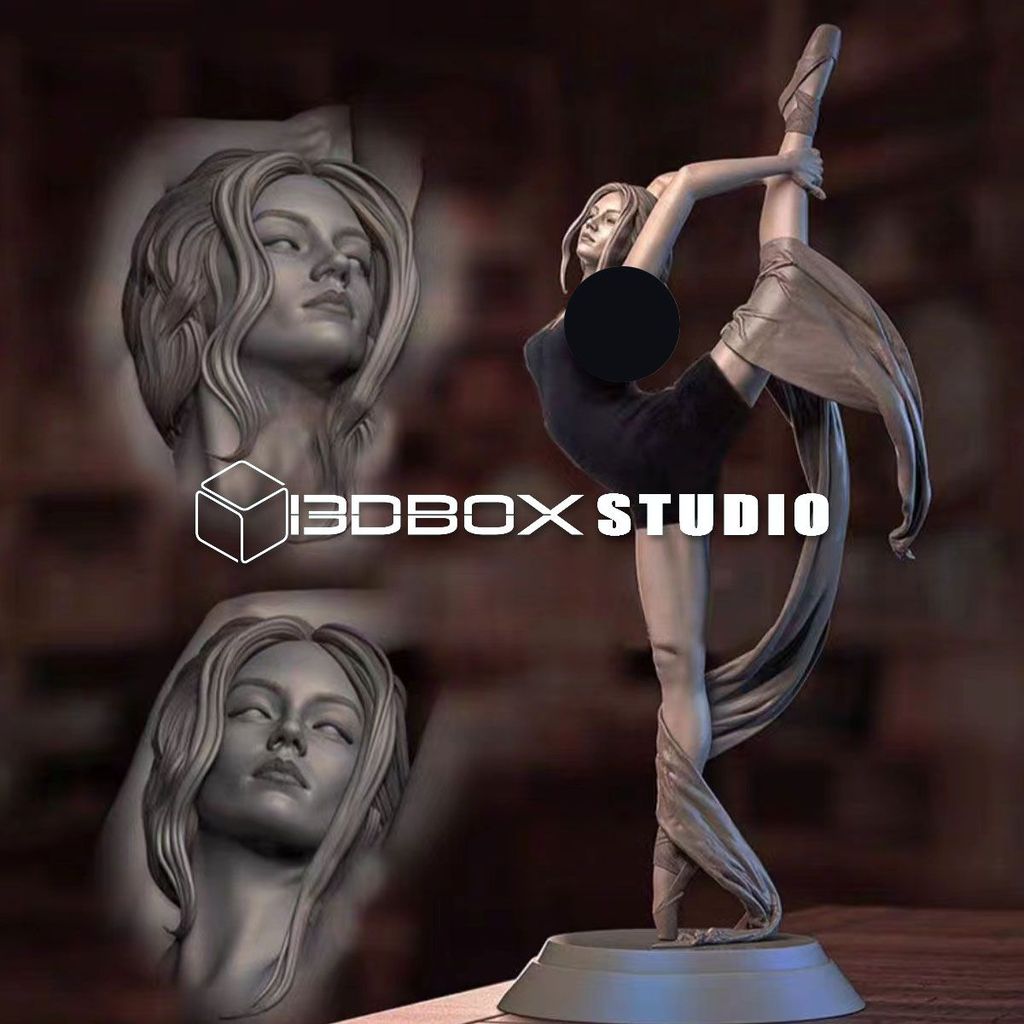 Venturi Ballet หญิงรุ่น Dual-Body รูปสีขาวรุ่น 1: 6 12K ความแม่นยําสูง 3D Light Curing การพิมพ์ GYBB