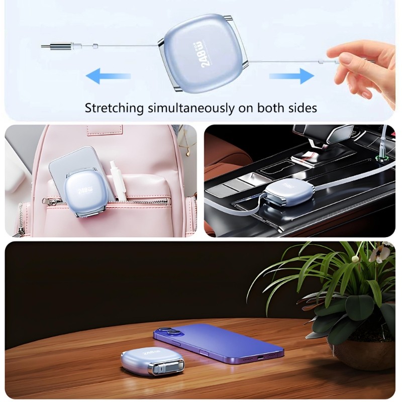 Seas 240W Power Retractable Cable การปรับ 4 ระดับการออกแบบยืดสองทาง