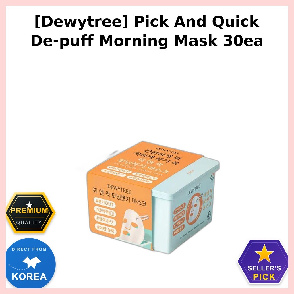 [Dewytree] Pick And Quick De-puff Morning Mask 30ea / Korean Morning Mask / De-puffing Effect โดย Re