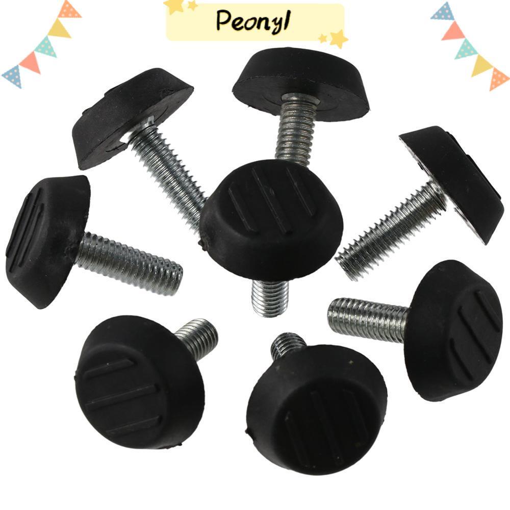 PEONY 10 ชิ้น Glide เฟอร์นิเจอร์ Leveling ฟุต, M6 ด้ายสีดําระดับเฟอร์นิเจอร์, โต๊ะปรับระดับพื้นเหล็ก