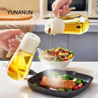 Bình kiểm soát dầu YUNANUN 470ML, Bình dầu thủy tinh dung tích lớn giấm, Tự động ép phun và đổ Bình xịt dầu ô liu 2 trong 1