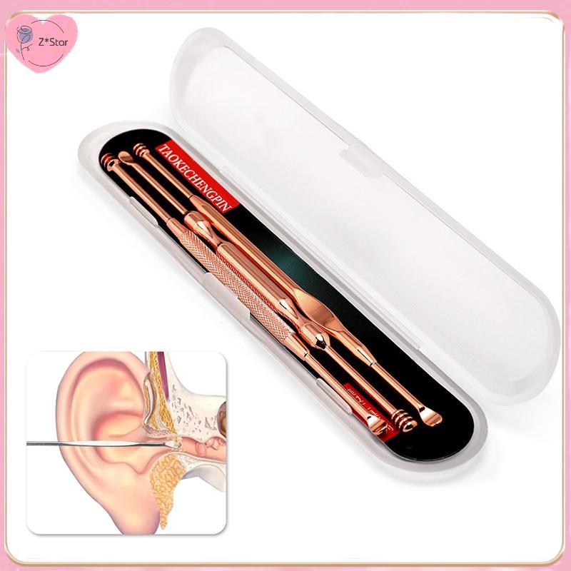 Z * Star 1/3 ชิ้น Double Head Ear Wax Removal ทําความสะอาด Earwax Remover 360° ทําความสะอาดเครื่องมื