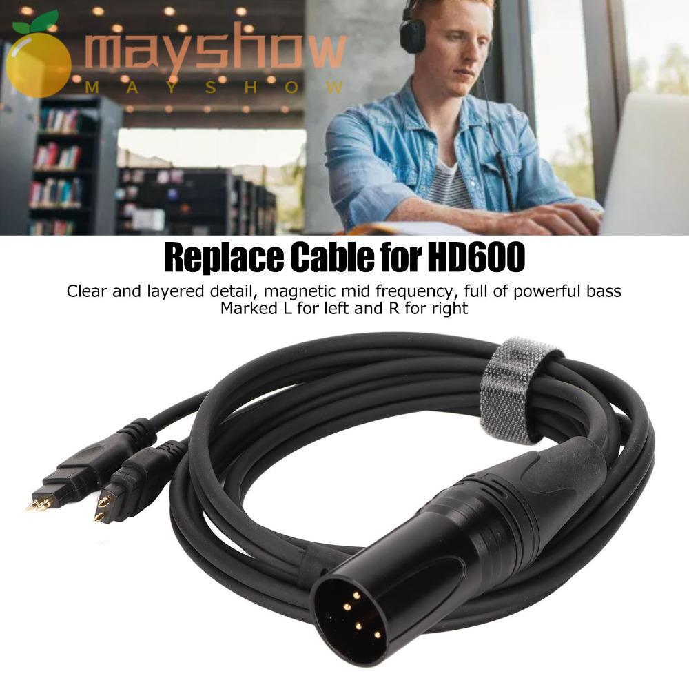 MAYSHOW 4 Pin XLR ชายสาย, Plug and Play 1.5 M / 4.9ft หูฟังเปลี่ยนสาย,หูฟังอัพเกรดสําหรับ Sennheiser